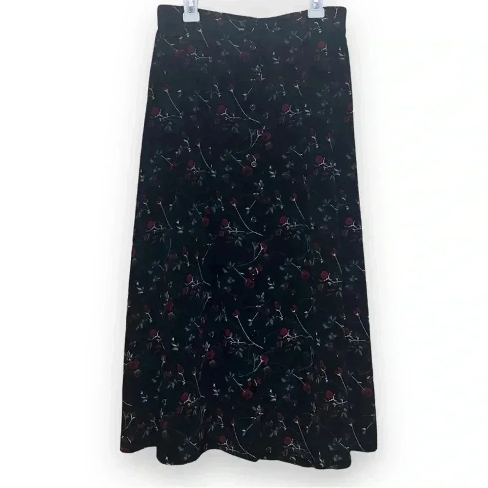 Vintage 90’s A-Line Midi Skirt Petite Sophisticate